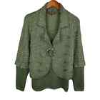 Tivoli Faux Layer Sweater Green Wool Mohair Women’s S