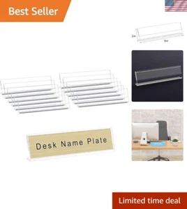 Versatile 2x8 Acrylic Desk Name Plates - Perfect for Events, Offices & Schools - Picture 1 of 9