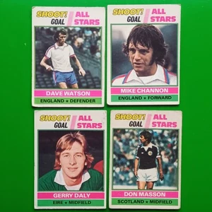 4 TOPPS FOOTBALL RED BACK 1977 ALL STARS - Watson Channon Daly Masson - Picture 1 of 2