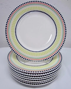 Set/8 KATE SPADE Lenox HOPSCOTCH DRIVE About Town LUNCHEON PLATES - Picture 1 of 8