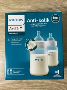 Philips Avent Anti-Colic Bottles 1m+ Twin Pack 260mL Brand New - Picture 1 of 3