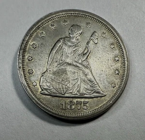 1875-S Twenty Cent Piece, Scarcer To Find This Nice, Choice AU+ 902 - Picture 1 of 2