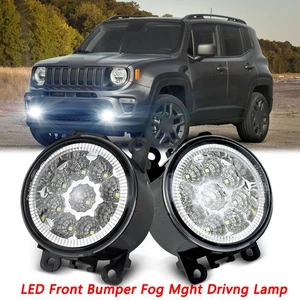 Front LED Fog Light Clear Bumper Lamp 6000K White For JEEP RENEGADE 2015-2023 - Bild 1 von 17
