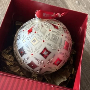 Waterford Holiday Heirlooms Bliss Ball Ornament Hand Decorated Blown Glass Boxed - Picture 1 of 14