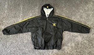 Vintage Iowa Hawkeyes Starter Team Size Large Black Gold Windbreaker Jacket Zip - Picture 1 of 8