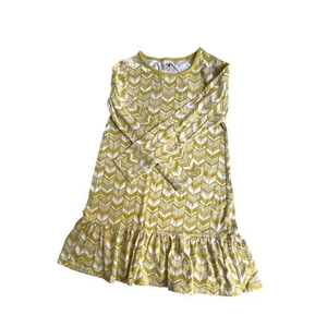 Tea Collection Girls Dress Size 10, Mustard Arrow Print, New Without Tags - Picture 1 of 7
