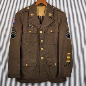 WWII US Army - Class A Dress Jacket (36R) Anti-Air Coastal Artillery, Staff Sgt. - Picture 1 of 21