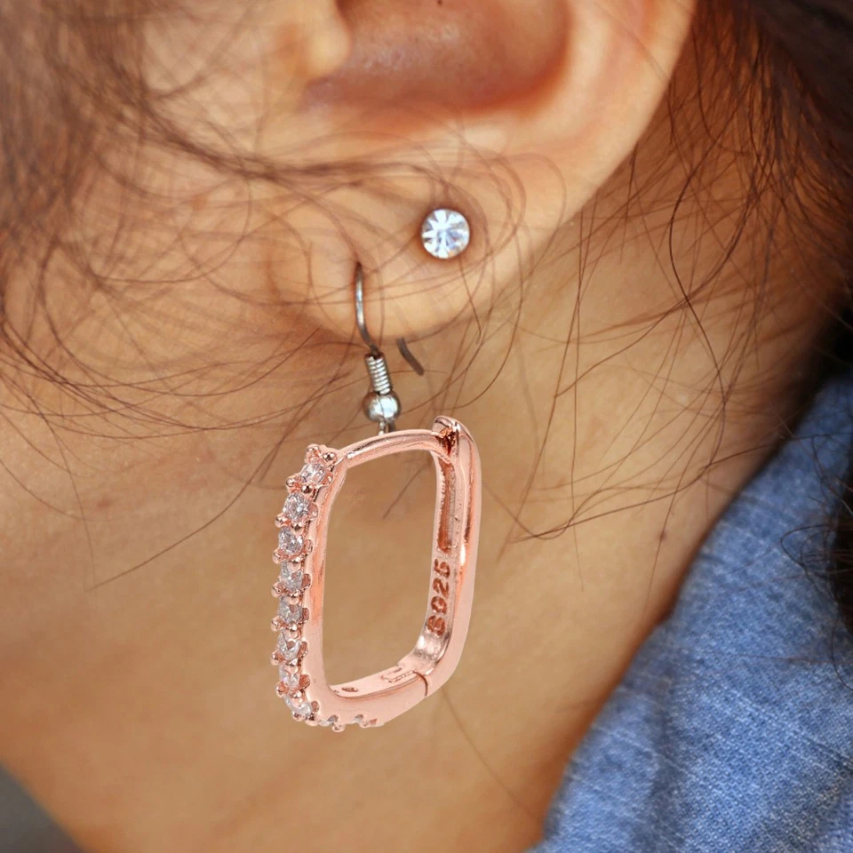  Orecchini Zirconi Alla Moda Per Le Donne Orecchino Di Cartilagine - Immagine 1 di 4