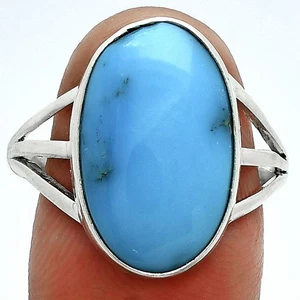 Premium Turquoise Morenci Mine 925 Sterling Silver Ring s.10 Jewelry R-1003 - Picture 1 of 5