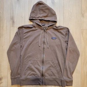 Felpa leggera con cappuccio e zip intera Patagonia P-6 Label - marrone lontra - taglia media - Foto 1 di 10