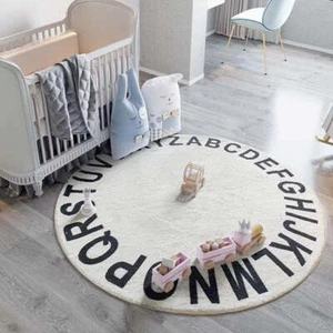 Ultra Soft Alphabet Circle Area Rug or Play Mat - Picture 1 of 25