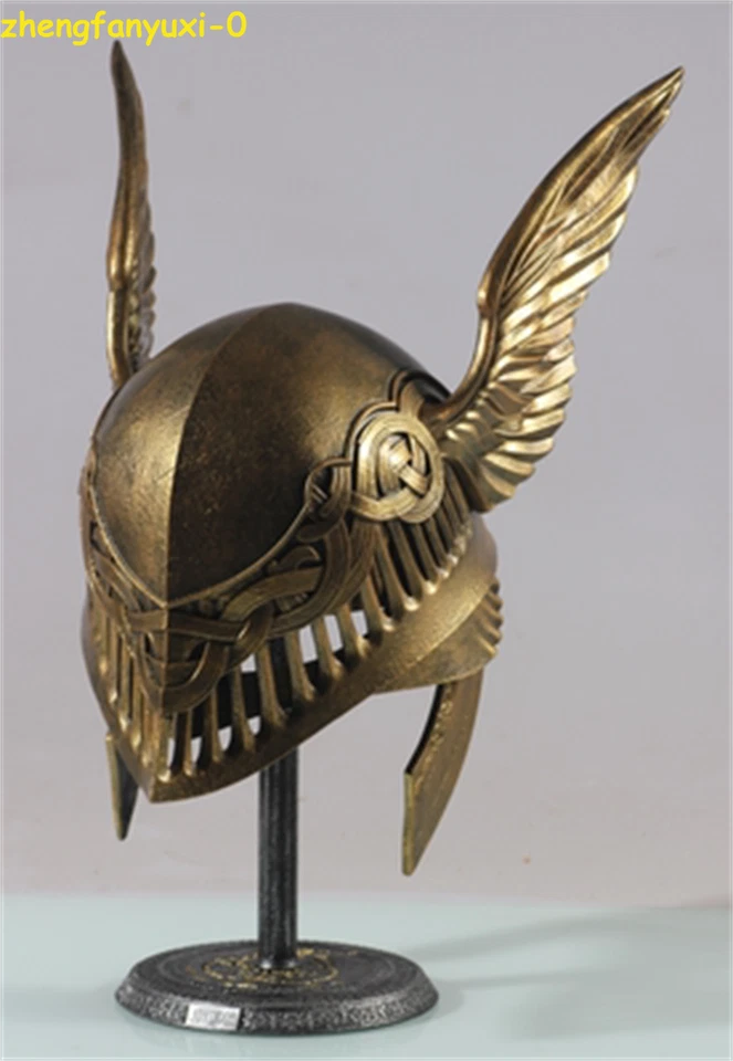 Valkyria Malenia Cosplay Gold Helmet FRP Mask 1:1 Wearable Helmet Halloween Prop - Image 1 of 4
