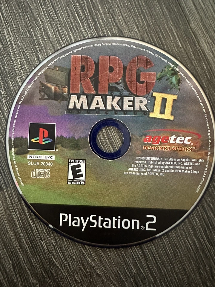 RPG Maker II (Sony PlayStation 2, 2003) Disc Only - Image 1 of 1