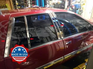 1991-1996 Buick Roadmaster 8 piezas poste de pilar cromado acero inoxidable puerta de corte - Imagen 1 de 5