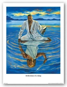 Reflection of a King by A. C. Smith African American Art Print 16 x 20 - Picture 1 of 1