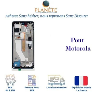 Original Ecran LCD Complet Blanc Sur Châssis Pour Motorola Edge 20 Pro (XT2153) - Photo 1 sur 1