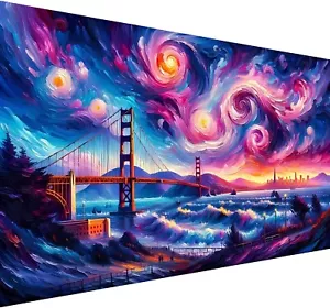 5D Van Gogh Starry Sky Diamond Art Kits, Large Diamond Painting Kits for Adults, - Picture 1 of 7