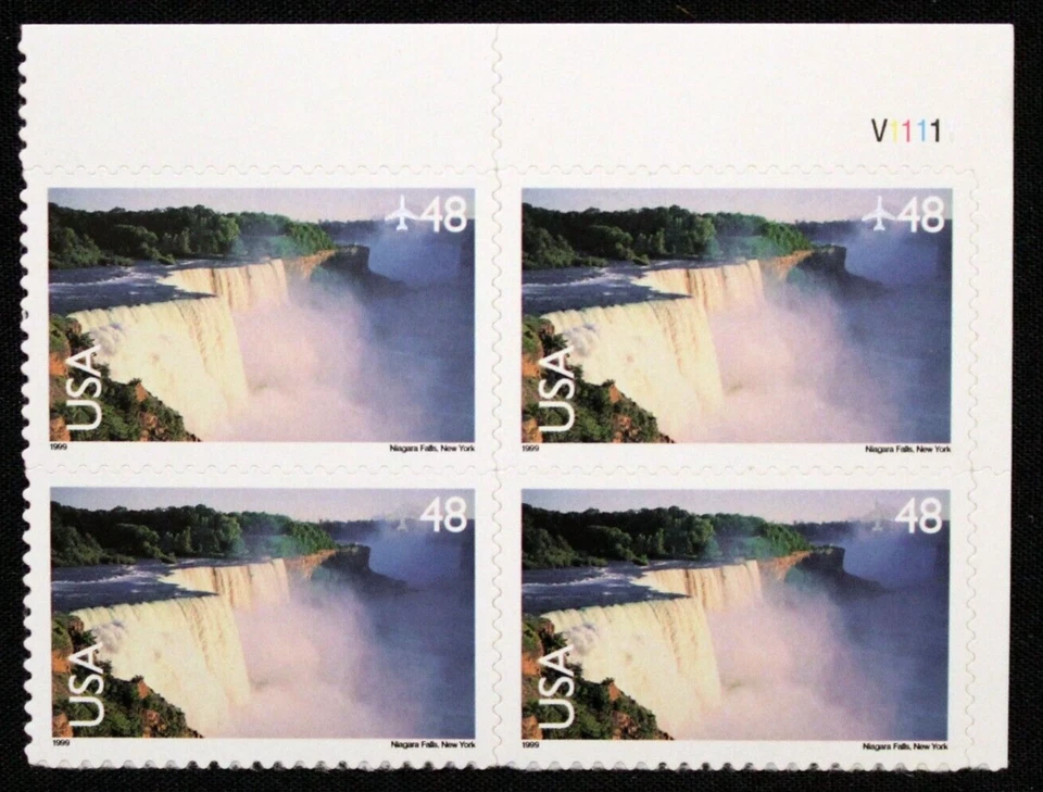 US Plate Block Stamps #C133 ~ 1999 48c Niagra Falls National Park Airmail SP3084 - Image 1 of 1