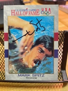 Mark Spitz cartolina olimpica firmata autografata Hall of Fame USA - Foto 1 di 1
