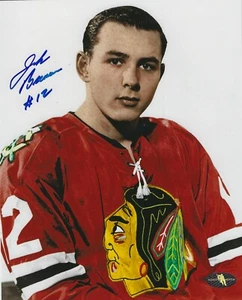 Signed 8x10 JOHN BRENNEMAN Chicago Blackhawks Autographed Photo - COA - Picture 1 of 1