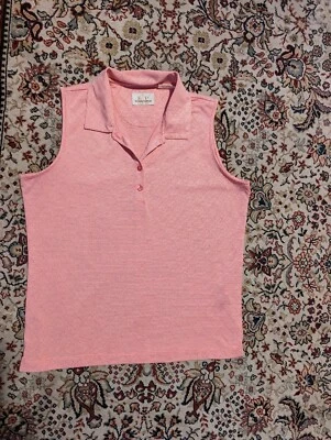 EP Pro Tour Tech Womens Tank Top White Pink Stripes Size L Sleeveless EUC! - Image 1 of 4