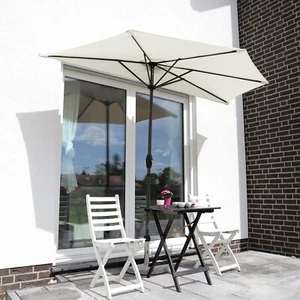 Halbrunder Sonnenschirm 270 cm Balkonschirm Wand Schirm Halbrund Terrassenschirm - Bild 1 von 8