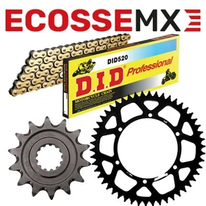 Kawasaki KDX200 KDX220 DID 87-05 Gold G/B Chain Black Supersprox Sprocket - Picture 1 of 7