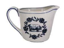 Anthopologie Molly Hatch Pig Measuring Cup, Blue & White Ceramic, 4 Cup, NWOT