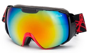 Mens Red Cross Snow Ski Goggles Winter Snowboard Large Double Lens Anti-Fog New - Picture 1 of 9