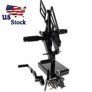 Juego de estriberas traseras CNC negras para Suzuki GSXR600/GSXR750 2011 2012 2013 2014 2015 - Imagen 1 de 6