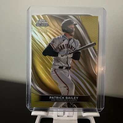 Patrick Bailey 2024 Topps Chrome Black #'d 27/50 Gold Refractor Parallel Giants  - Image 1 of 3