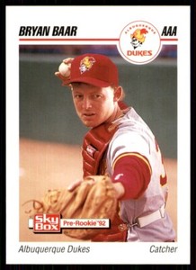 1992 SkyBox AAA Bryan Baar Albuquerque Dukes #2