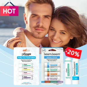 4X BoomBoom Essential Oil & Menthol Inhaler Aromatherapy Inhaler Nasal Stick Z6 - Picture 1 of 13