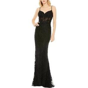 Mac Duggal Womens Lace Corset Formal Evening Dress Gown BHFO 6852 - Picture 1 of 2