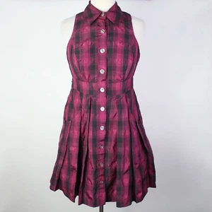 Vestido camisero Twelve by Twelve Los Angeles para mujer mediano a cuadros sin mangas - Imagen 1 de 6