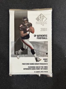 2001 SP Authentic Football Hobby Sealed (1) Pack From Box Drew Brees Rookie Auto - Picture 1 of 2
