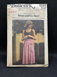 Gonna vintage Butterick modello avvolgente 4230 senza cerniere, freccette o bottoni - Foto 1 di 6