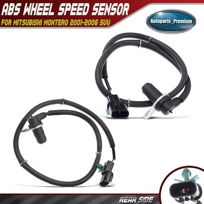 2x Rear ABS Wheel Speed Sensor for Mitsubishi Montero 2001-2006 Sport Utility - Image 1 of 4