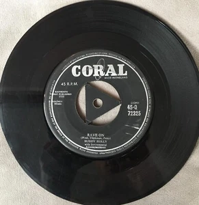Buddy Holly- Rave On 1958 7" 45RPM Coral VG+ Rock & Roll / Rockabilly - Picture 1 of 2