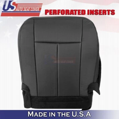 2015 to 2017 Fits Ford Expedition Driver Bottom w/ Perf Leather Seat Cover Black - Image 1 of 4