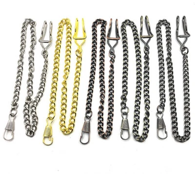 10pcs/lot 38cm Black/Bronze/Silver/Gold Pocket Watch FOB Chain Replacement - Image 1 of 4