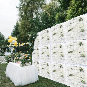 12pcs Flower Wall Panel Floral Backdrop Flower Wall Decoration FOR Wedding Party - Picture 1 of 12