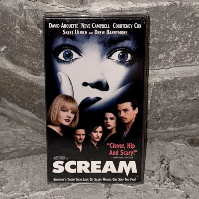 New Factory Sealed Original Scream 1 Rare 1996 VHS Tape Drew Barrymore - Image 1 of 4