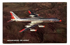 Vintage Postcard AMERICAN AIRLINES 990 ASTROJET Airplane - Picture 1 of 2