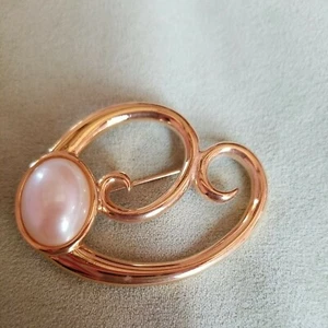 2" gold tone Monet metal pin - Bild 1 von 2