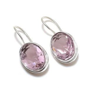 Pink Morganite Gemstone 925 Sterling Silver Jewelry Stud Earring Size 1.20" - Picture 1 of 1