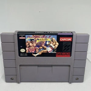 Street Fighter II 2 Turbo Super Nintendo SNES Authentic Game Cartridge Tested - Picture 1 of 5