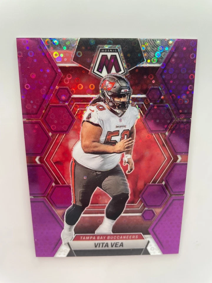 2023 Panini Mosaic - No Huddle Purple Mosaic Prizm #230 Vita Vea Card /50 - Image 1 of 1