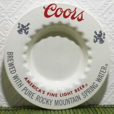 Vintage Coors Beer Ceramic Ashtray Collectible Bar Golden Colorado A. Coors Co.