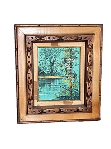 Morris Katz Original Ölgemälde Impressionist Bäume Wasser signiert gerahmt LESEN - Bild 1 von 10